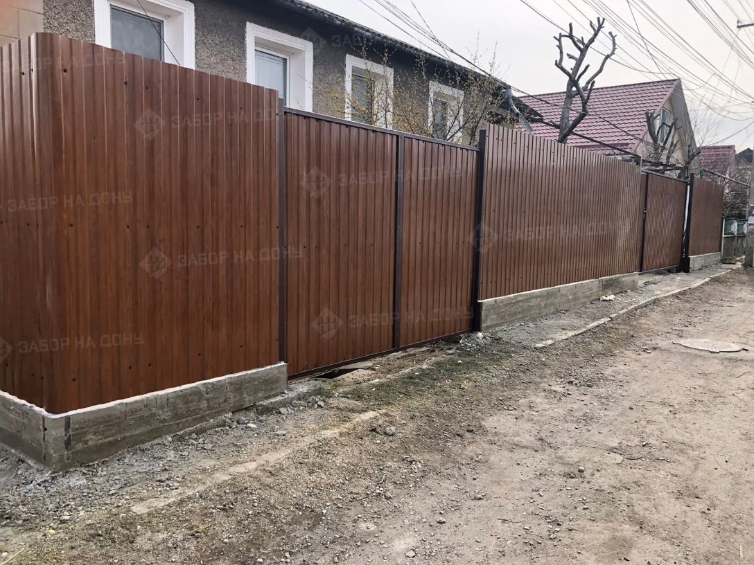 Распашные ворота из профлиста  в Подольске